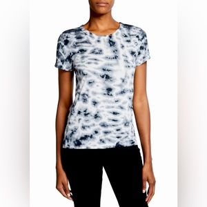 Monrow Crystal Tie-Dye Fitted Crewneck in Faded Black (EUC)